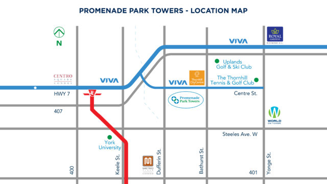 Promenade Park Towers Location Map